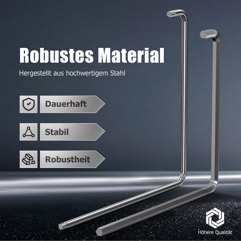[Australia - AusPower] - Ancable Window Adjustment Tool Set - Curved 4 mm Hexagonal and Torx TX15 for Versatile Adjustment of Window Fittings 