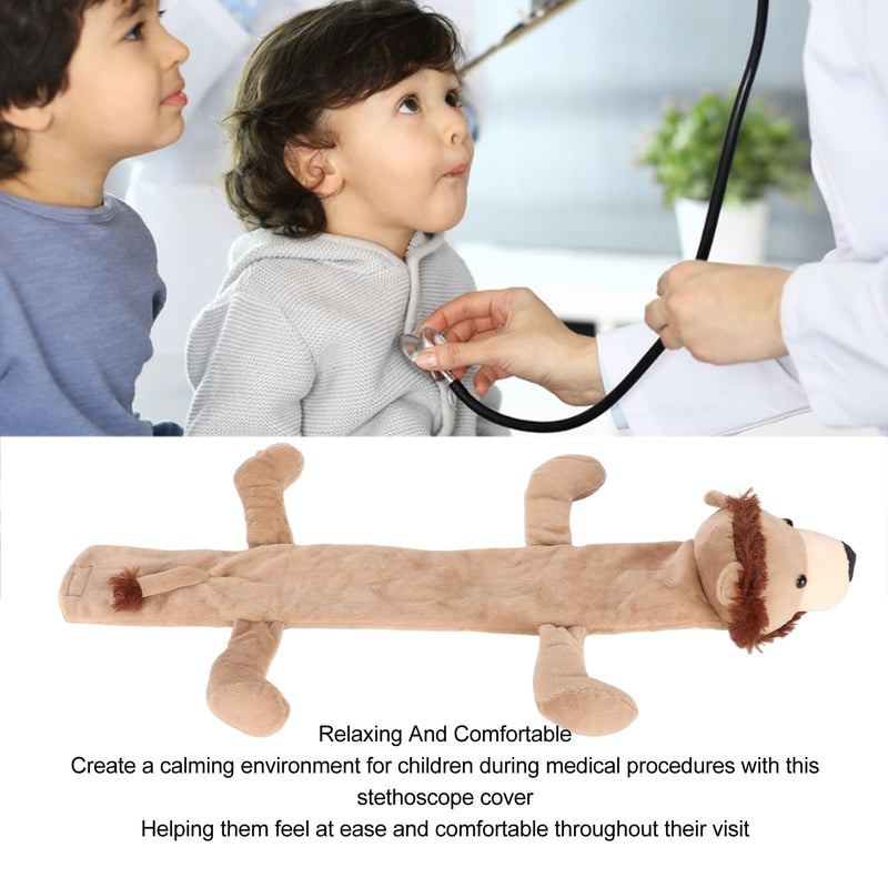 [Australia - AusPower] - Stethoscope Covers, Animal Shape Plush Stethoscope Sleeve Stethoscope Cover Scrunchie, Eye Catching Stethoscope Cover Sleeve Stethoscope Accessories for Hospital Nurses Doctors Lion Shape 