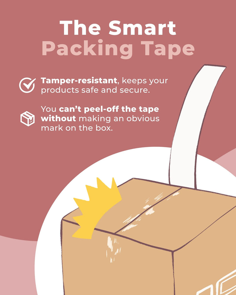 Impack Water Activated Tape - Packing Tapes for Sealing Boxes and Cartons - Gummed Tape for Mail Boxes or Gift Boxes - Biodegradable Paper Shipping Tape for Small Business (Rosy Brown 164ft - 50m) Rosy Brown Floral
