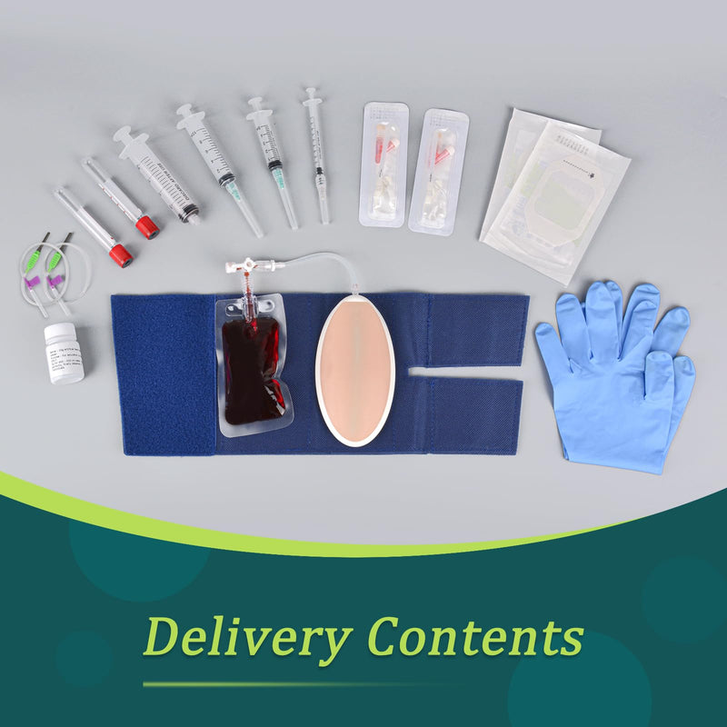 [Australia - AusPower] - IV Insertion Practice Kit for Nursing Students, IV Start Kit for Nurses, Venipuncture Kit for Injection Training 
