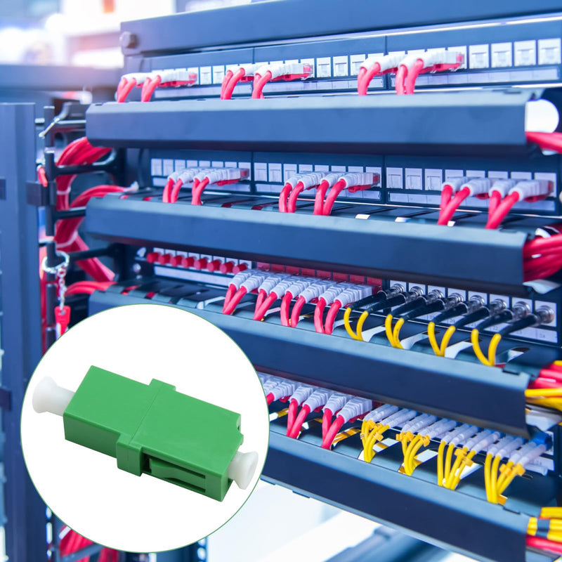 [Australia - AusPower] - Pack of 6 Fibre Optic Adapter Socket Fibre Optic Coupling (LC/A, PC) Female Simplex Single Mode for Single Mode Cable Plug and Play Solution for Fast Cabling in Networks Data Centers and FTTH 