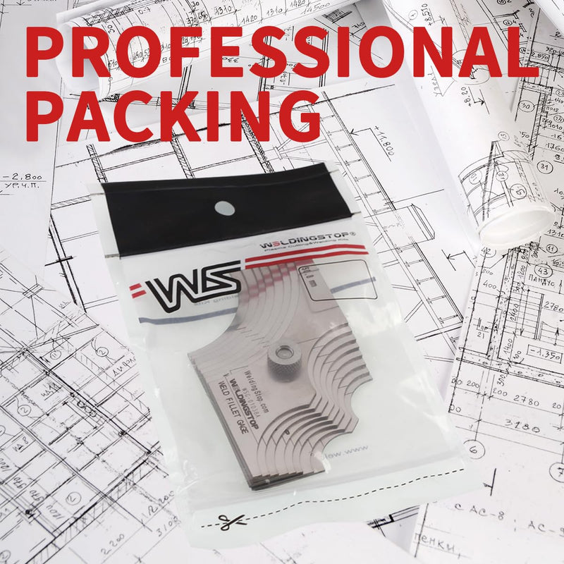 [Australia - AusPower] - Welding Fillet Gage 8 piece set 1-1/8-2 Inch Measure tool inspection Gauge 28.6-50.8mm & ''1/8-2'' 