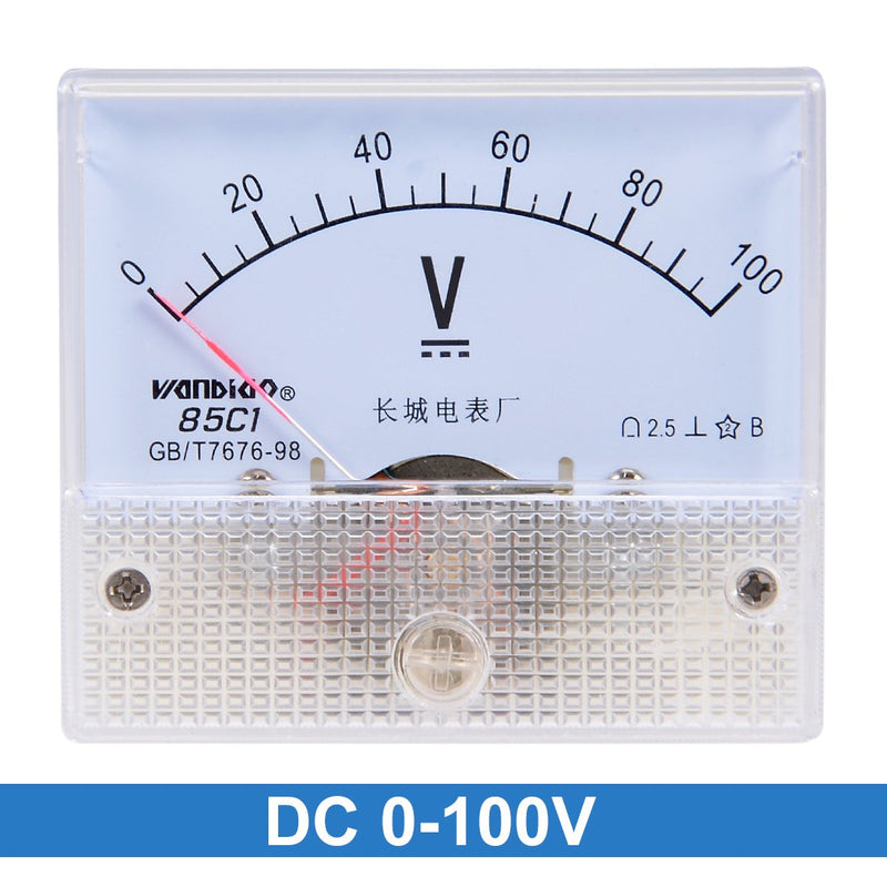 [Australia - AusPower] - uxcell DC 0-100V Analog Panel Voltage Gauge Volt Meter 85C1 2.5% Error 