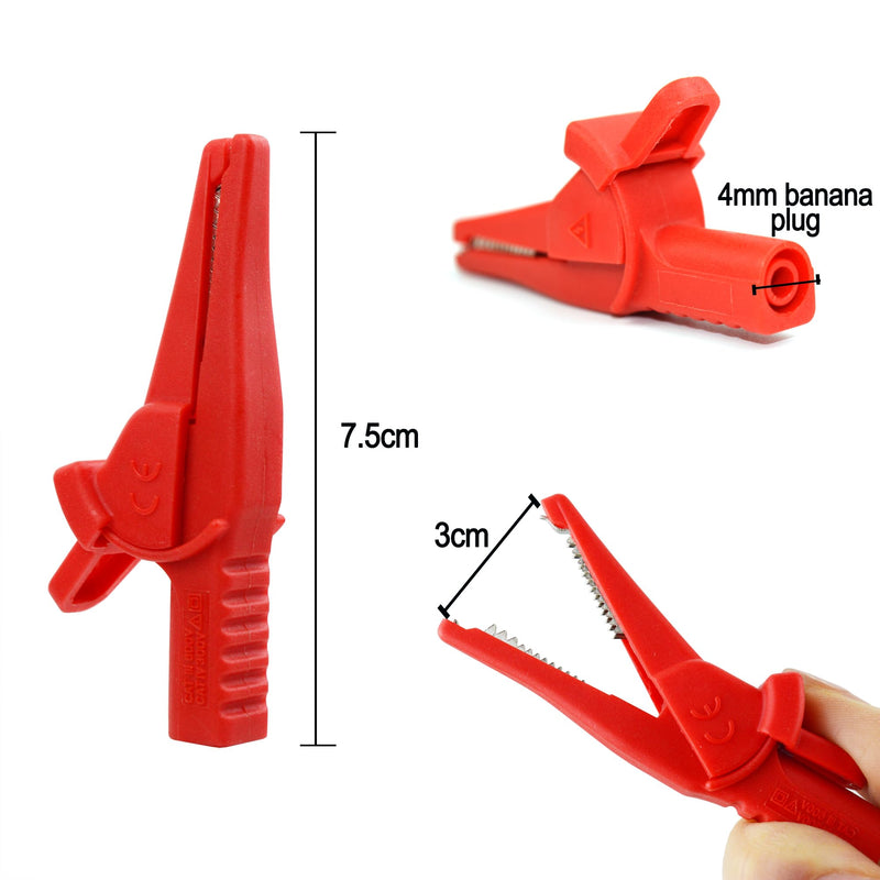 [Australia - AusPower] - AC285-2 multimeter alligator clips Safety Alligator Clip Compatible with Fluke Phase Rotation Indicator use with TL222 and TL224 Test Leads (AC285-2) AC285 -2 