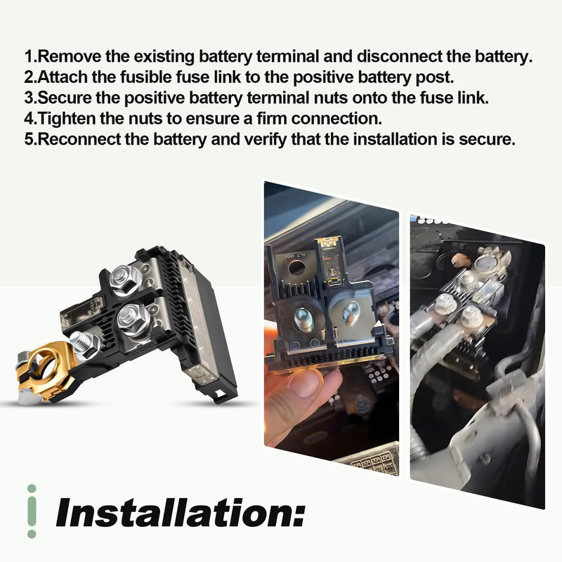 Battery Fuse Fusible Fuselink with Positive Battery Terminal Nuts Set Compatible with 2003-2007 Infiniti G35 2003-2008 FX35 FX45 2013-2022 Nissan NV200 2003-2009 350Z Replace 24380-79915 24340-7F000