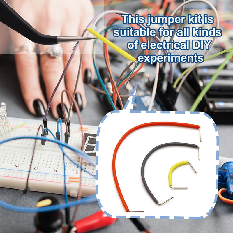 [Australia - AusPower] - 560Pcs Jumper Wire Kit Solderless Flexible Breadboard 14 Lengths Assorted Preformed Breadboard with 65Pcs Breadboard Jumper Wires, Tweezers & Plastic Box 560 PCS 