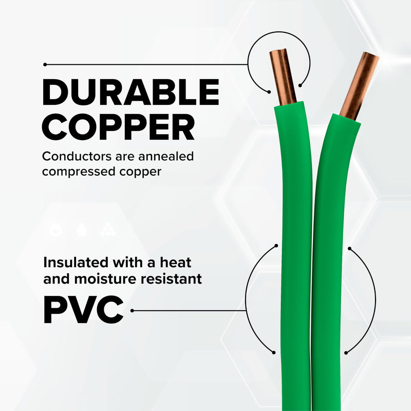 THE CIMPLE CO 10 AWG Insulated Solid Copper THHN/THWN Wire 50 FT - 10 Gauge Ground Wire for Electrical Grounding in Residential, Commercial, Industrial Buildings - 50 Feet (15 Meters), Green 50 Feet (15 Meter) Solid Wire