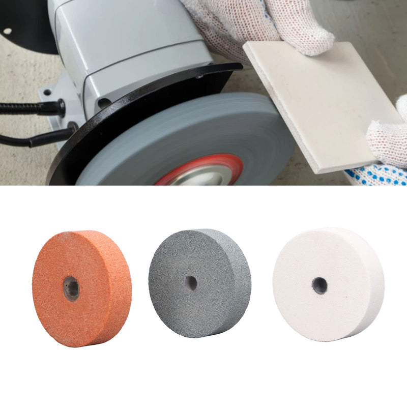 [Australia - AusPower] - 3pcs Bench Grinding Wheel Silicon Carbide Grinding Stone Base Grinding Wheel for Metal Ceramic Wood 
