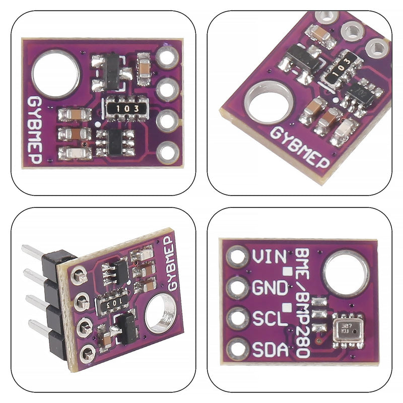 [Australia - AusPower] - 6PCS BMP280-5V Atmospheric Pressure Sensor Temperature Humidity Sensor Modules (BMP280 5V) 