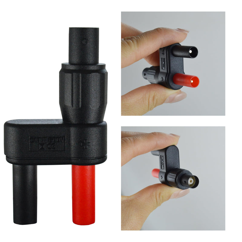 [Australia - AusPower] - ZIBOO PM9081 Dual Banana Plug to BNC Adapter Compatible with Fluke (PM9081 1set) 