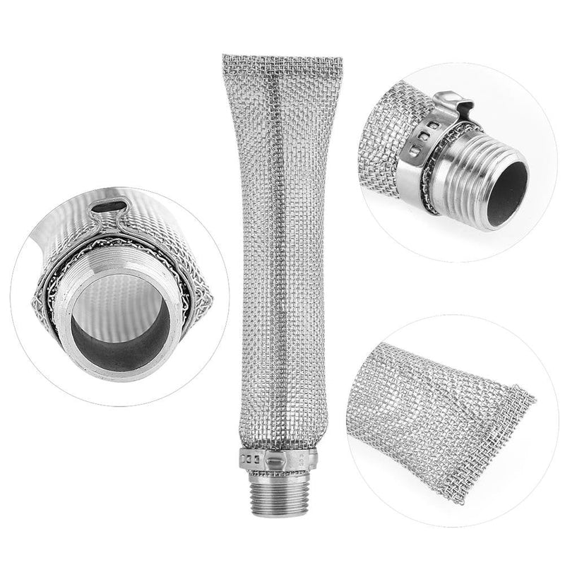 Fdit Stainless Steel Beer Filter 12" 6" Beer Brew Hop Strainer Tool for Kettle or Mash Tun 1/2"