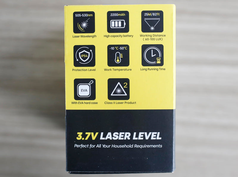 [Australia - AusPower] - Enventor Green Laser Level, Self Leveling Laser Level for Picture Hanging and Home DIY, Horizontal and Vertical Cross-Line Laser, Rotatable 360° Magnetic Holder, Pulse Mode, USB Charging 