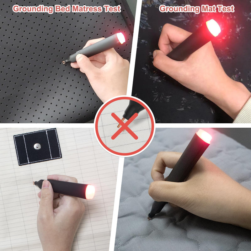 [Australia - AusPower] - Conductivity Test Pen, Non Contact Voltage Tester Pen, Grounding Tester for Grounding Mats Sheets Pillowcases, Wire Tester Electrical Tool for Ensuring Effective Connection 