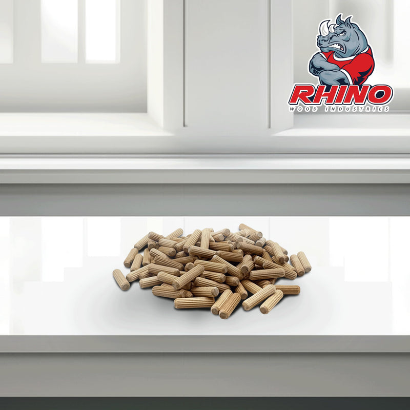 [Australia - AusPower] - 1/4" x 1" - 100 Pack Wooden Dowel Pins - Kiln Dried, Fluted, and Beveled (1/4" x 1", 100pk) 1/4" x 1" 