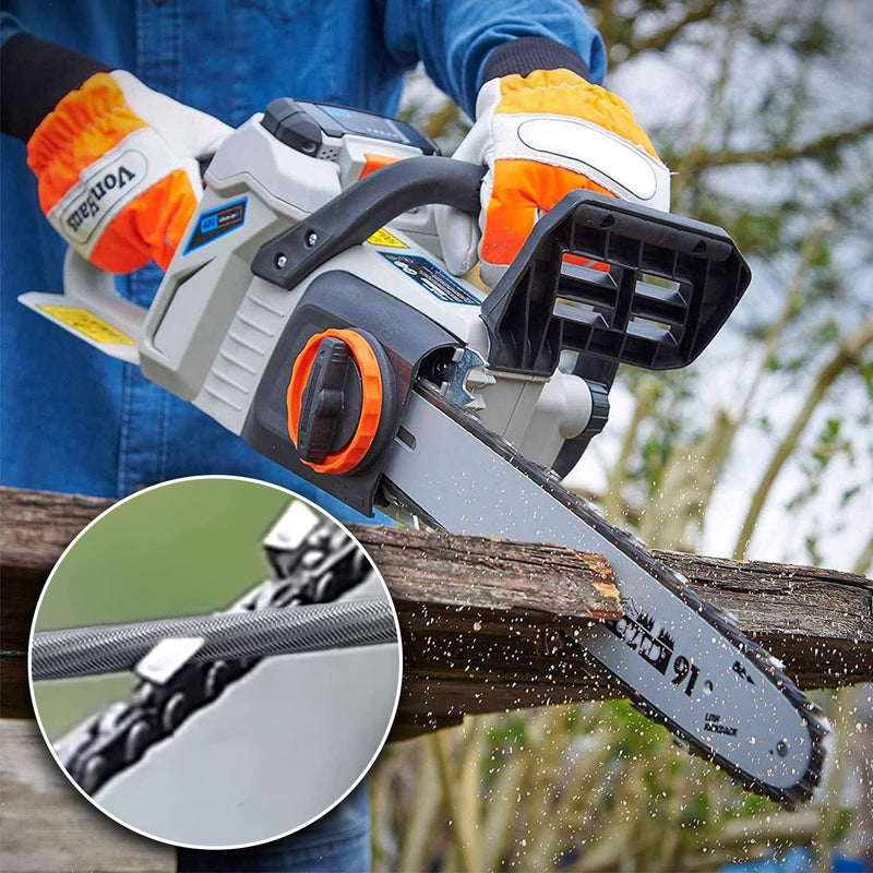 [Australia - AusPower] - Round Files for Chainsaws 4.8 mm Pack of 6 Chainsaw File Round File 3/8 for Repair and Sharpening Saw Chains Lawn Mower Chainsaw Chain Sharpening Tools 