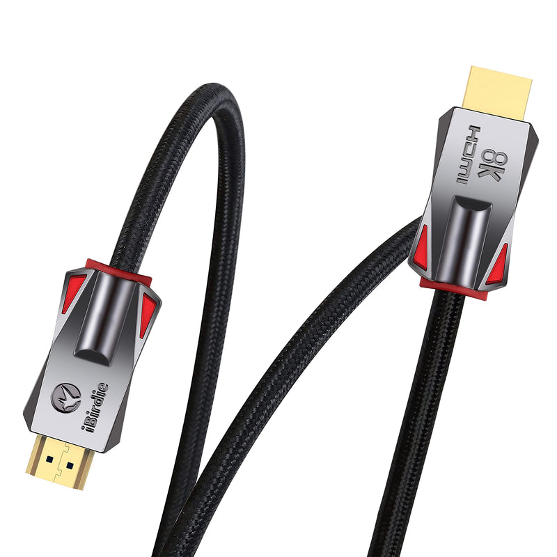 iBirdie 8K Fiber Optic HDMI Cable 50 Feet 16 Metre, Active Unidirectional Cord 8K 60hz, 4K 120hz, 4K 144hz, HDCP 2.3 2.1, Compatible for Apple-TV PS5 4070 4080