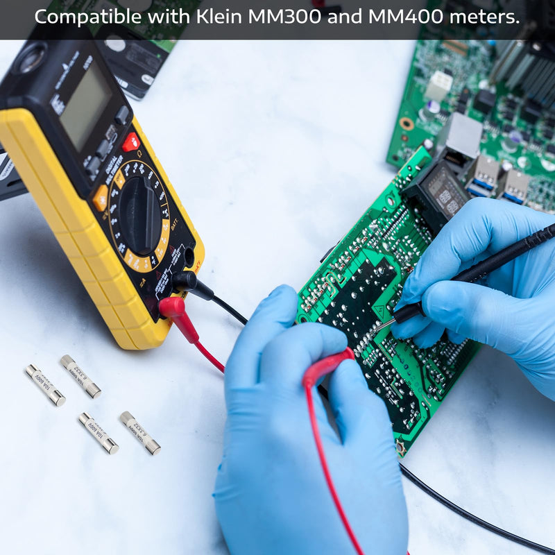 [Australia - AusPower] - Kingdder 10 Pieces FF10A 600v Multimeter Fuses Dc DMM Fuses Fast Blow Action 10A Multimeter Fuses Brass Made Ceramic Fuses for DC DMMs, 6.3 x 32 mm 