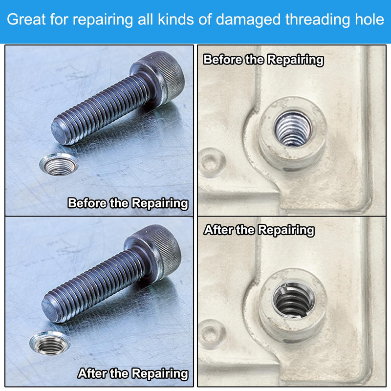 [Australia - AusPower] - PATIKIL Thread Adapters Sleeve Reducing Nut, 6 Pcs M10*1.5 Male to M8*1.25 Female Repairing Insert Nut Screw Reducer Conversion Stainless Steel Fastener 20mm M8xM10x20mm 