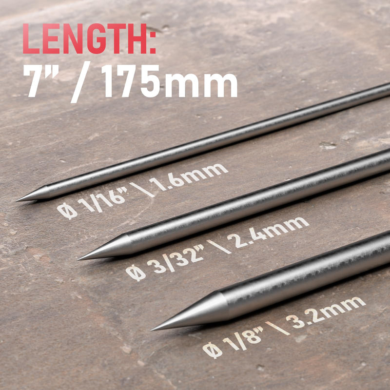 YESWELDER TIG Tungsten Electrode Pre-Sharpened Welding Tungsten 3/32" x 7" (Red, WT20/EWTh-2) 10-pk 3/32'' Red