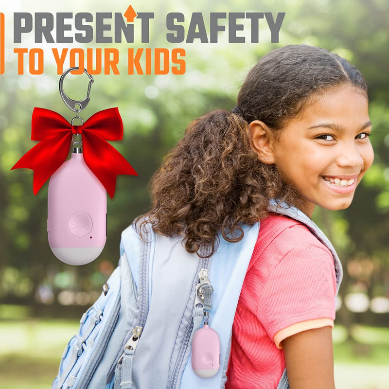 [Australia - AusPower] - Rechargeable Self Defense Keychain Alarm – 130dB Loud Emergency Personal Siren with Flashing Strobe Light – SOS Safety Alert Device Key Chain for Women, Kids, Elderly, and Joggers by WETEN (Pink&Blue) Pink&Blue 