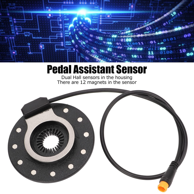 [Australia - AusPower] - Electric Assist Sensor, 12 Magnets Dual Hall Sensors Electric Pedal Accessories(Small Hole) 