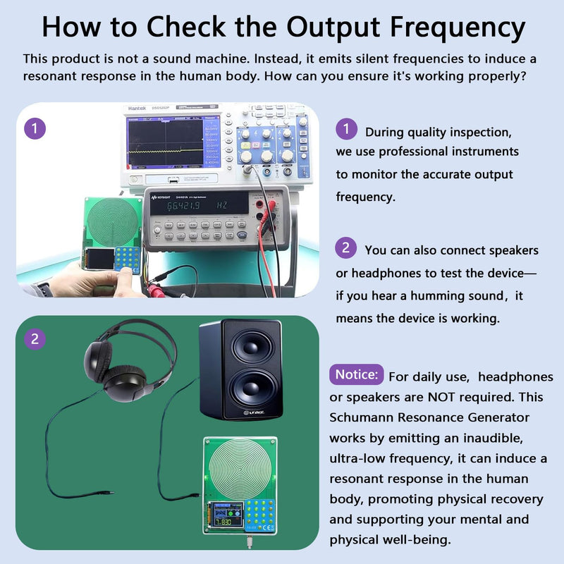 [Australia - AusPower] - Schumann Resonance Generator 7.83Hz, Adjustable Frequency Healing Device 0.001Hz-200kHz, Pure Sine Wave Frequency Generator Sound Therapy Machine for Deep Sleep, Anxiety Relief, Yoga & Meditation 