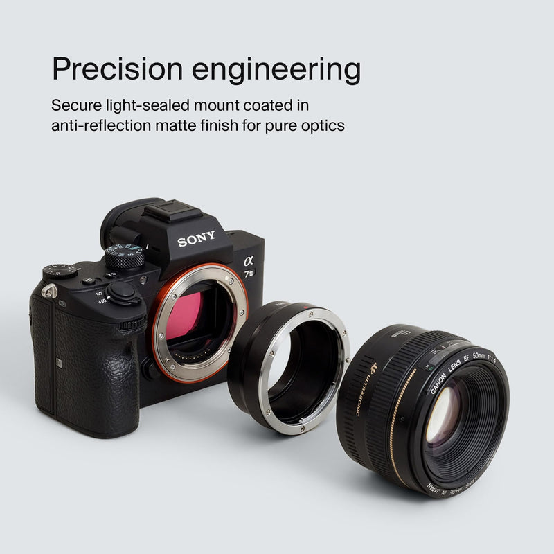 [Australia - AusPower] - Urth Lens Mount Adapter: Compatible with Canon (EF/EF-S) Lens to Sony E Camera Body Canon EF/EF-S 