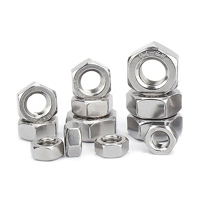 [Australia - AusPower] - (100Pcs) Hex Nut, M5-0.8 Stainless Steel 304 (18-8) Hex Nut M5(100pcs) Silver 