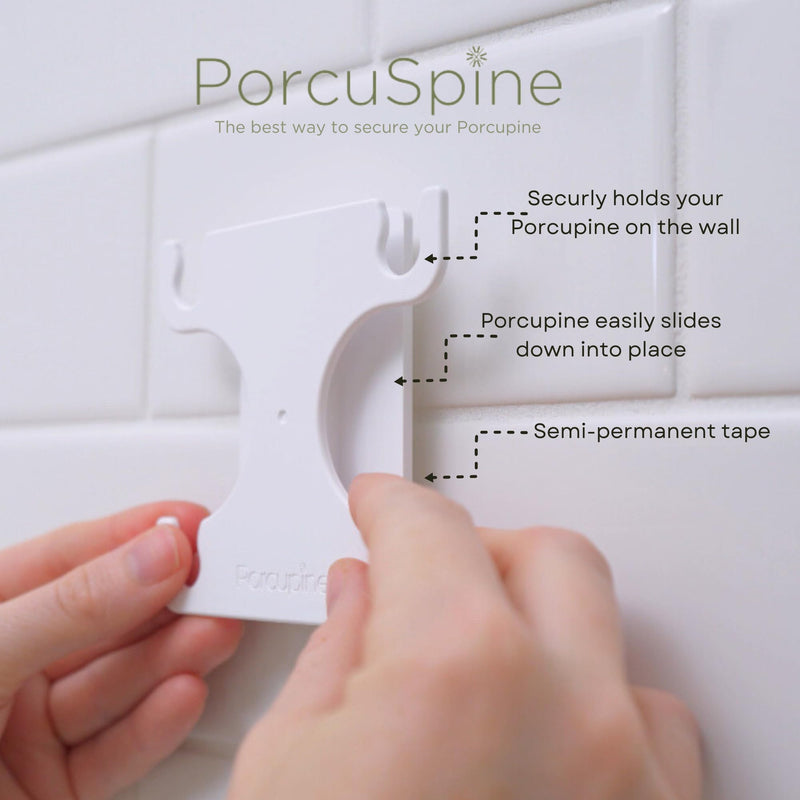 Porcupine Shower Wall Hair Catcher, Modern Silicone Design Collects & Conceals Hair in Bathroom, Prevents Clogged Drains, Reusable, Removable, Easy to Clean, Heavy Duty Hanger Included (Dusty Pink) Dusty Pink