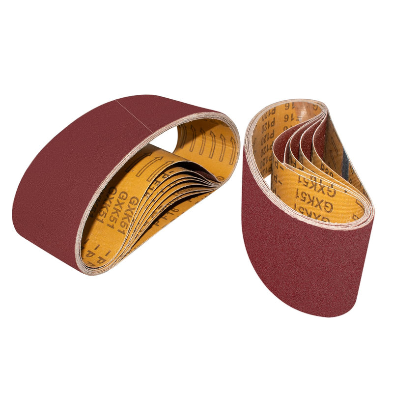 [Australia - AusPower] - GXK51 Sanding Belt 75 x 533 mm, Pack of 10 Grit 40, Sanding Belt Kits Compatible with Belt Sanders, for Sanding, Filing, Sharpening and Removing Metal Wood Surfaces 75x533mm Korn 40 