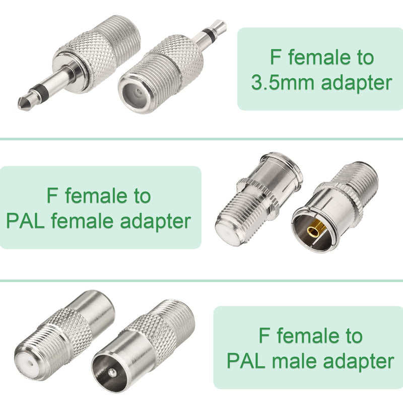[Australia - AusPower] - Superbat FM Telescopic Antenna Kit 75 Unbal F Type Connector DAB Radio Replacement Antenna for TV AM FM Radio Stereo Receiver Bose Wave Radio etc. 