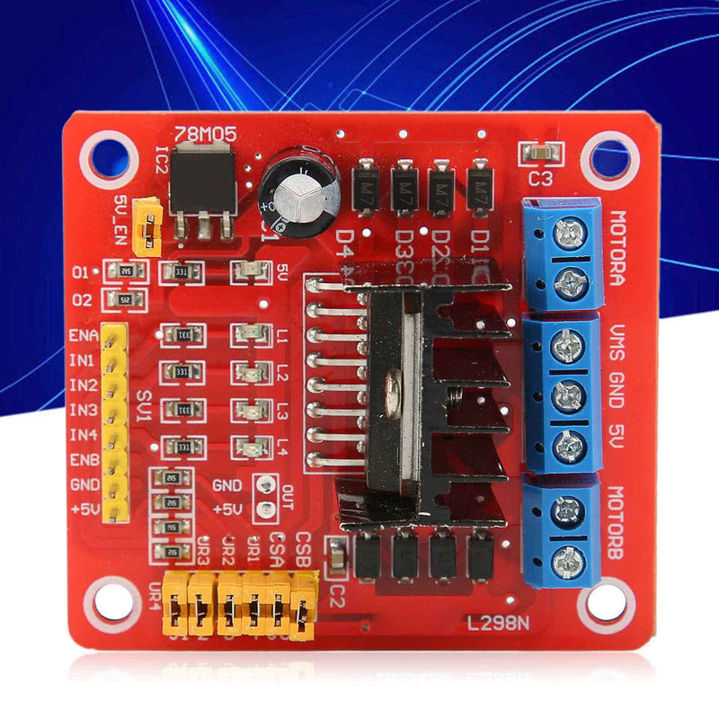 H Bridge Motor Driver, Motor Driver Module, L298N H Bridge DC Stepper Motor Driver Module Motor Controller Board, Electric Motor Controls