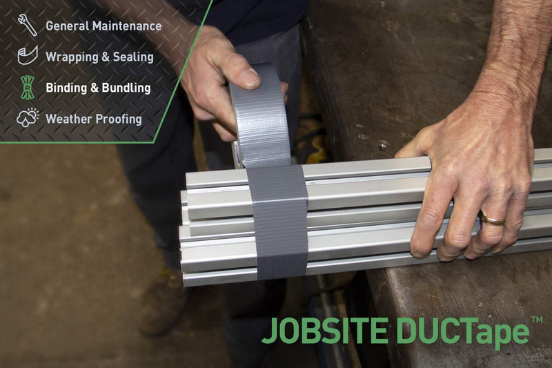 IPG JobSite DUCTape, Contractor Grade Duct Tape, 1.88" x 60 yd, Silver (Single Roll)