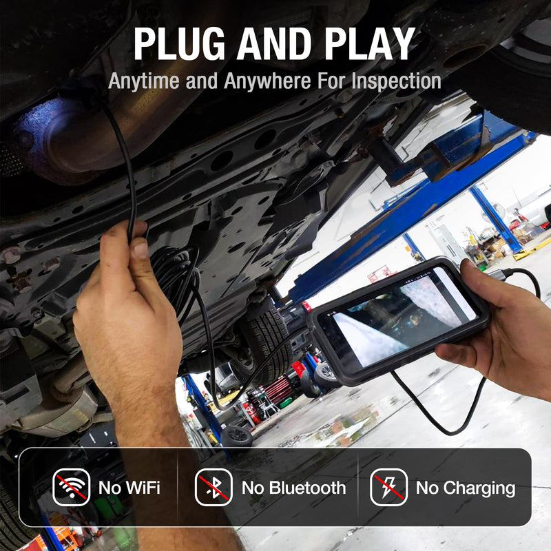 [Australia - AusPower] - Borescope Camera with Light, Teslong USB C Snake Endoscope Inspection Camera with 8 LEDs, Flexible Waterproof Drain Camera Fiber Optic Scope Cam compatible with iPhone 15, Android Phone (10FT) 