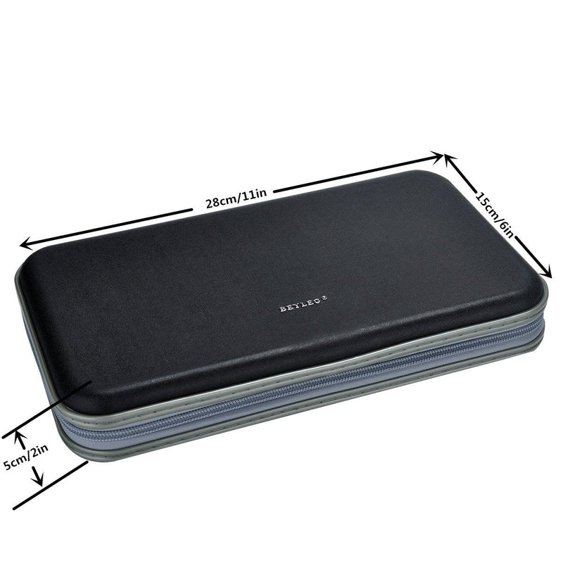 [Australia - AusPower] - 70 Capacity Heavy Duty CD DVD Blu-ray Media case Storage Holder Organizer Wallet (Black) Black 