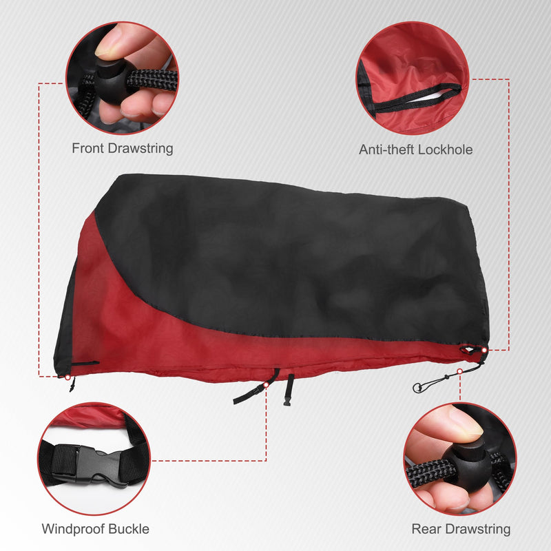 [Australia - AusPower] - uxcell Bike Cover Outdoor Waterproof Bicycle Cover Sun Dust Wind Proof Bike Rain Covers for Mountain Road Electric City Bike Red X-Large 