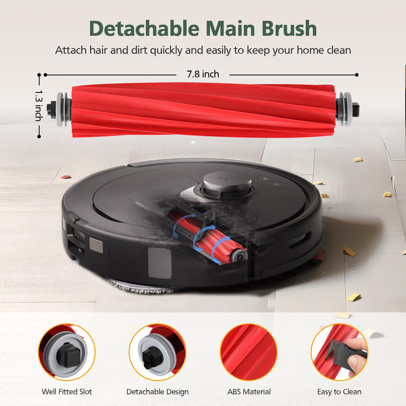 20 Pack Replacement Parts for Q Revo Robot Vacuum Cleaner Accessory Replacement Kits (2 Rolling Brushes + 4 HEPA Filters + 4 Dust Bags + 4 Mop Pads + 4 Side Brushes) Q Revo Replacement Parts - 20 PCS