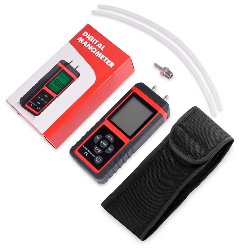 Ehdis Digital Pressure Gauge Air Pressure Gauge with 32-Bit MCU 24-BitADC with High Accuracy 12 Units Save or Hold