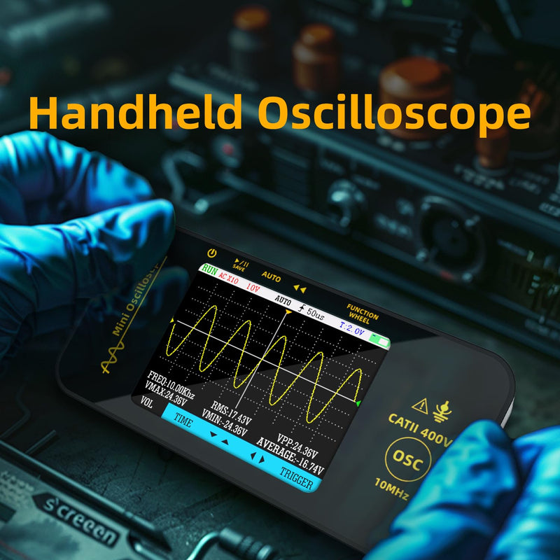 [Australia - AusPower] - Bside Handheld Oscilloscope 3.2 Inch TFT Display Portable Digital Oscilloscopes 10 MHz Bandwidth Automotive Oscilloscope 48 MSa/s Sampling Rate Trigger Function Auto/Nomal/Single 
