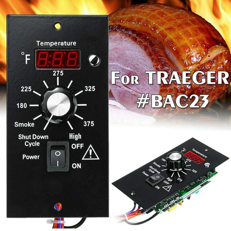 [Australia - AusPower] - Digital Thermostat Controller, LED Display Temperature Control Panel Barbecue Grill Replacement Part, Replacement Thermostat Kit Parts Digital Pro Controller for All Traeger AH-038-F 