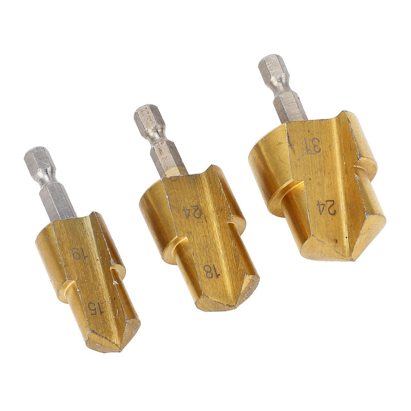 [Australia - AusPower] - Pack of 3 PVC Pipe Reamer, Plastic PVC Pipe Fitting Reamer, Sanitary Tools, High Performance Pipe Reamer Drill, Pipe Expander Tool, Pipe Reamer for PVC PPR 