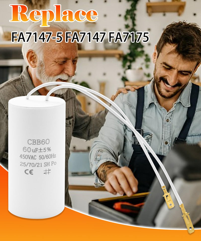 [Australia - AusPower] - 60uf & 400vac/450vac Motor Capacitor Fits for Rotary Global Hydraulics Auto Lift Power Unit Replace FA7147-5 FA7147 FA7175 