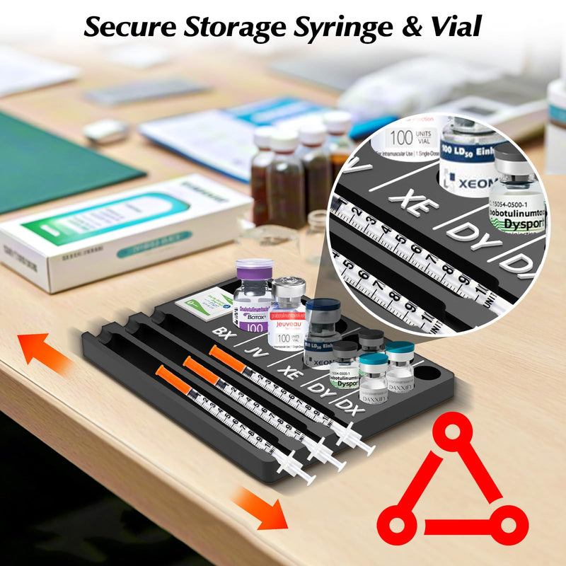 [Australia - AusPower] - Aesthetic Practitioner Vial Holder Syring Tray, Spill-Resistant Vial Holder & Injector Storage Tray Organizer for Aesthetic Practitioner, Ideal Gift for Aestheticians Nurses NPS & PAs 