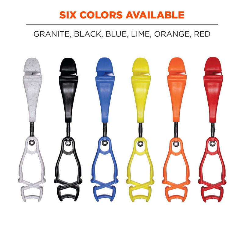 Ergodyne Squids 3420 Swiveling Glove Clip Holder with Dual Clips Red Red - 6-Pack