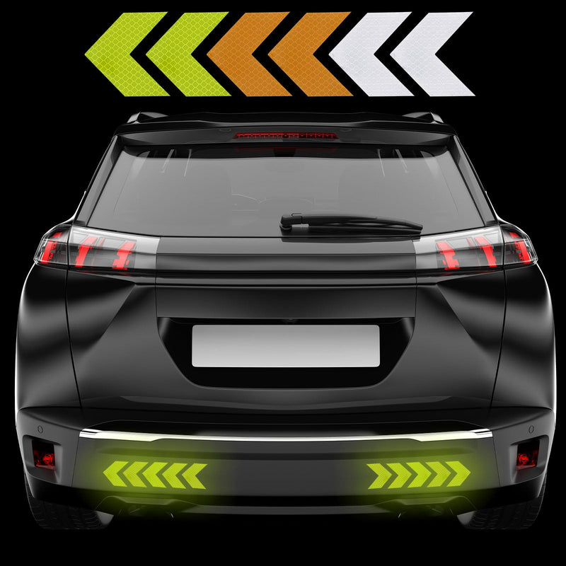 PATIKIL Reflective Stickers, 30 Pcs Safety High Visibility Reflective Sticker Waterproof Driveway Reflectors for Bicycle, Motorcycle, Fluorescent Yellow (Rectangle)