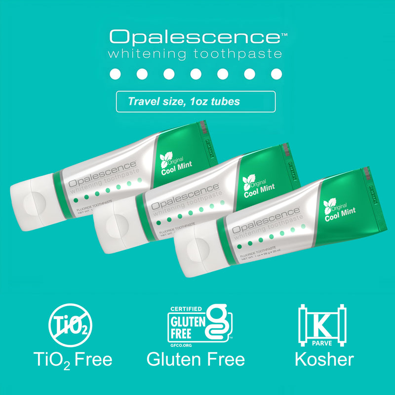 Opalescence Whitening Toothpaste, Travel Size 1 Ounce (6 Pack) Fluoride Teeth Whitening Toothpaste Travel Size, Original Mint Flavor, 402-6 1 Ounce (Pack of 6)