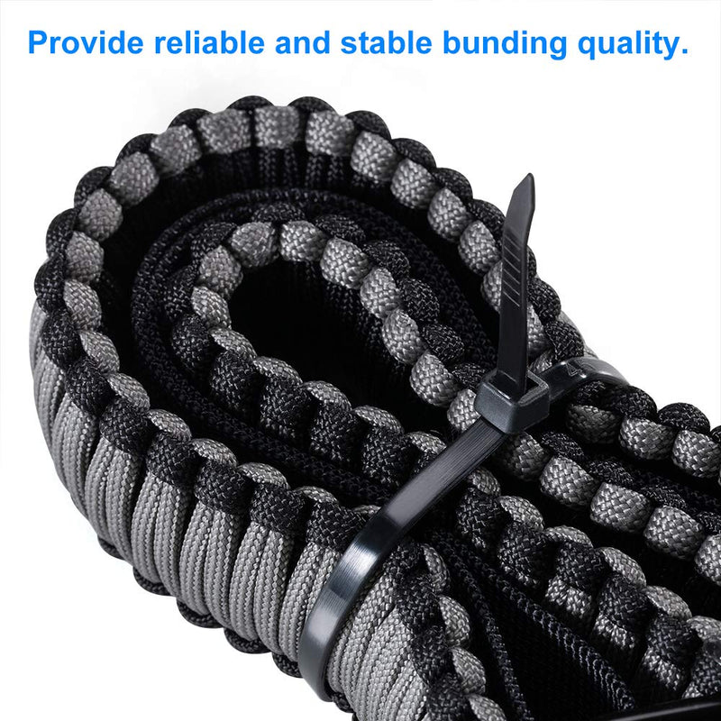 [Australia - AusPower] - Zip Ties 8 inch Black Zip Ties with 50 Pounds Tensile Strength,Cable Ties,100 Pack, by Tantti Supply 8" (100 Pack) 