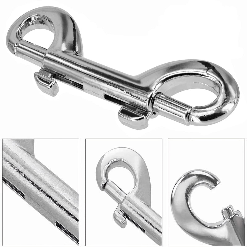 [Australia - AusPower] - 3 Pack Zinc Alloy Double Ended Snap Hooks Bolt Snaps, VEMNI Double Sided Trigger Chain Metal Clip Key Holder for Water Bucket Dog Leash Feed Buckets (3) 3 
