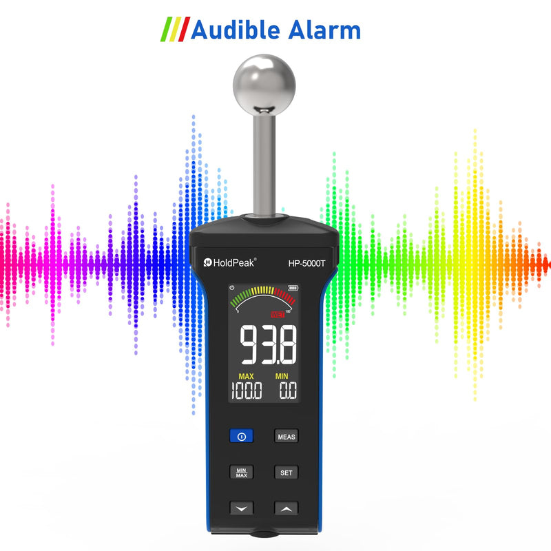 [Australia - AusPower] - HOLDPEAK Pinless Wood Moisture Meter, Non-Destructive Moisture Meter for Wood, Concrete, Floors, Walls, Measuring Depth 20-40mm Digital Moisture Meter with Masonry-Spherical Sensor, Large LCD Display 