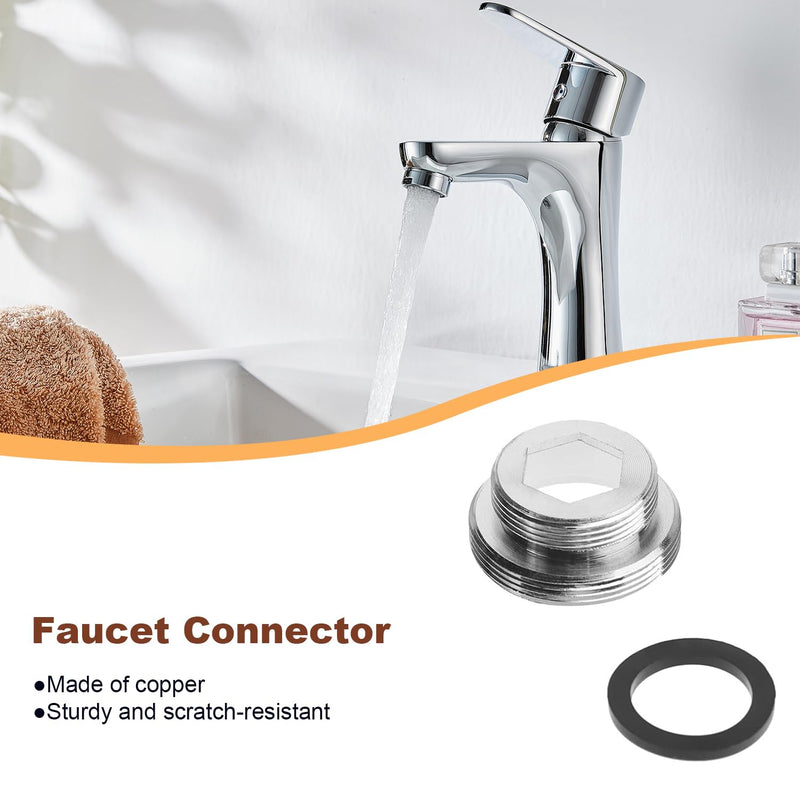 [Australia - AusPower] - 3 Pieces Faucet Adapter Set, CNYMANY Male Thread M20mm to Female Thread M24mm Kitchen Aerator Adapter Set Sink Faucet Adapter Hose Water Filter Standard Hose Außengewinde M20 mm auf Innengewinde M24mm Metal 